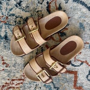 Marlow sandals in raffia